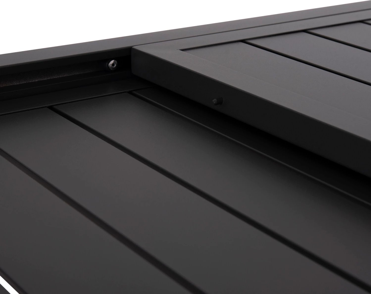 Tavolinë ngrënieje e zgjatshme KRUM, alumin, ngjyrë gri e errët, FH6277.03, 160-240x90x73cm