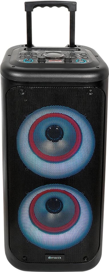 Altoparlant portativ AIWA KBTUS-450 me Bluetooth, 40W, i zi, me mikrofon dhe ndriçim LED