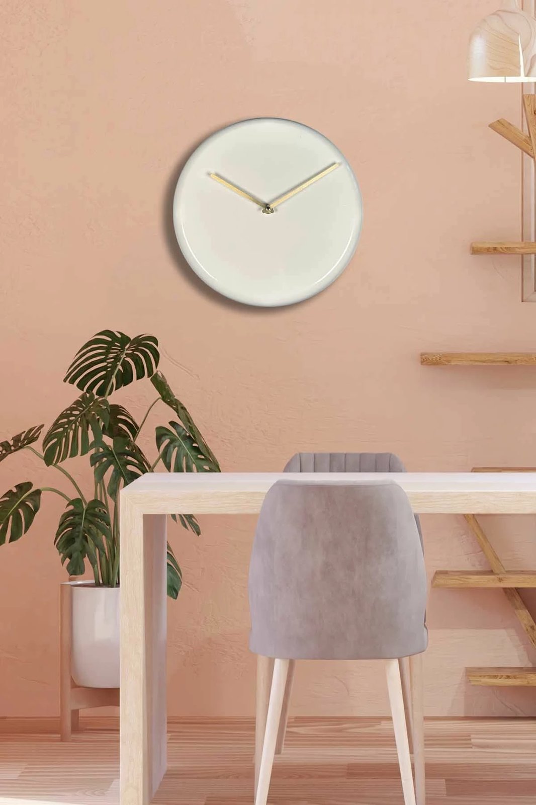 Orë muri dekorative prej metali, Wallity, krem, 30x30cm