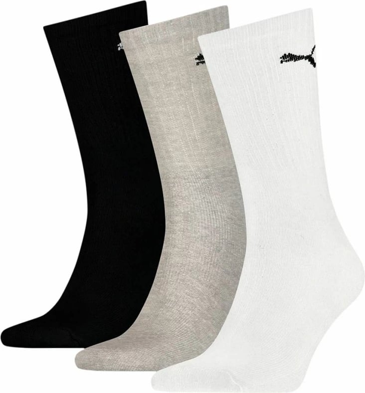 Çorape të gjata Puma unisex, të bardha, të zeza, të hirtë