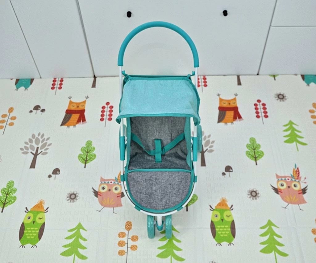 Karrocë për kukulla, Milly Mally, Susie Prestige, 3 rrota, për kukulla deri 50 cm, lartësi doreze 63 cm, mint/turquoise