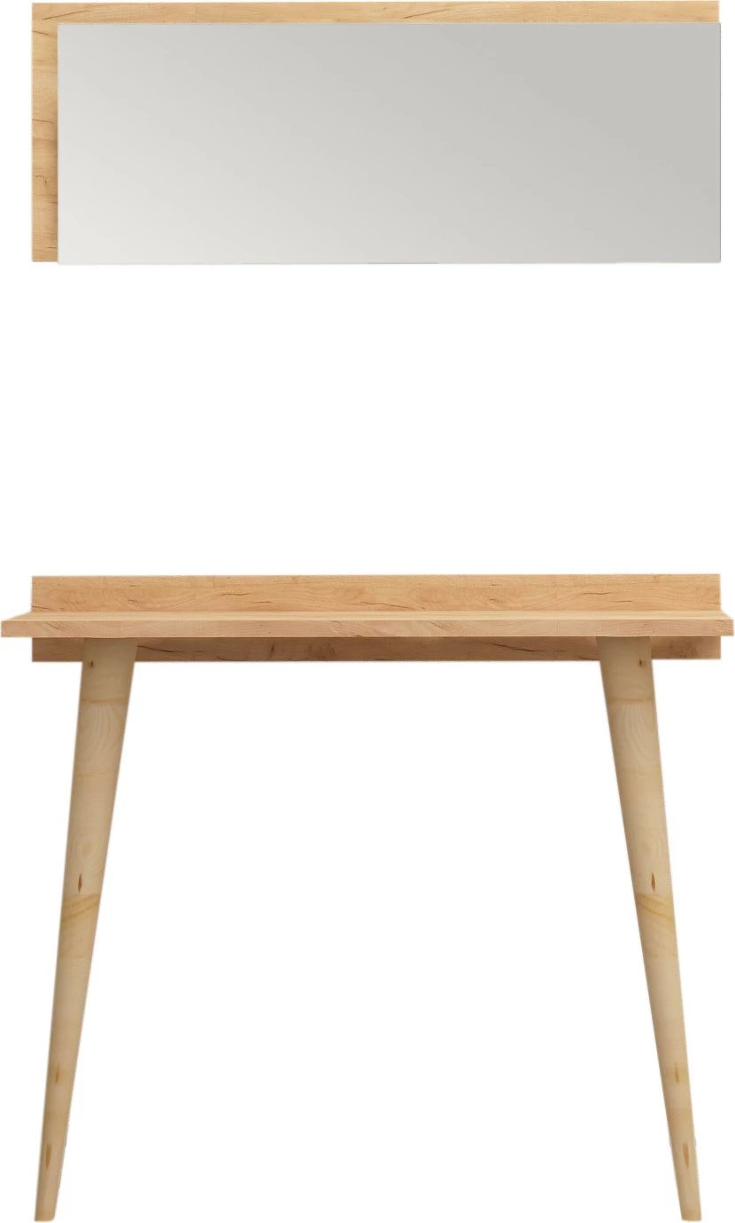 Komodë Hanah Home, Banevento, me pasqyrë, ngjyrë lisi, 80x84x32cm