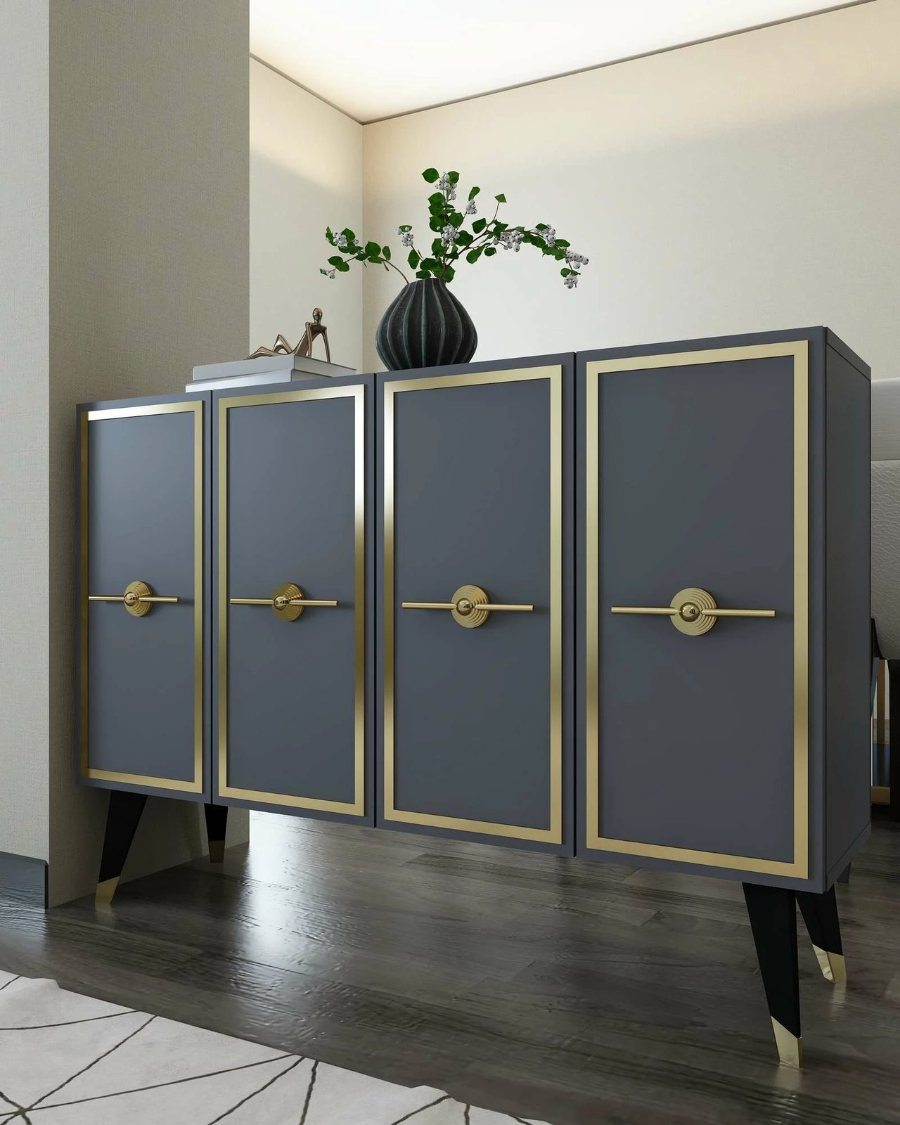 Konsol Skye Decor, anthracite, gold, 8174KM-32