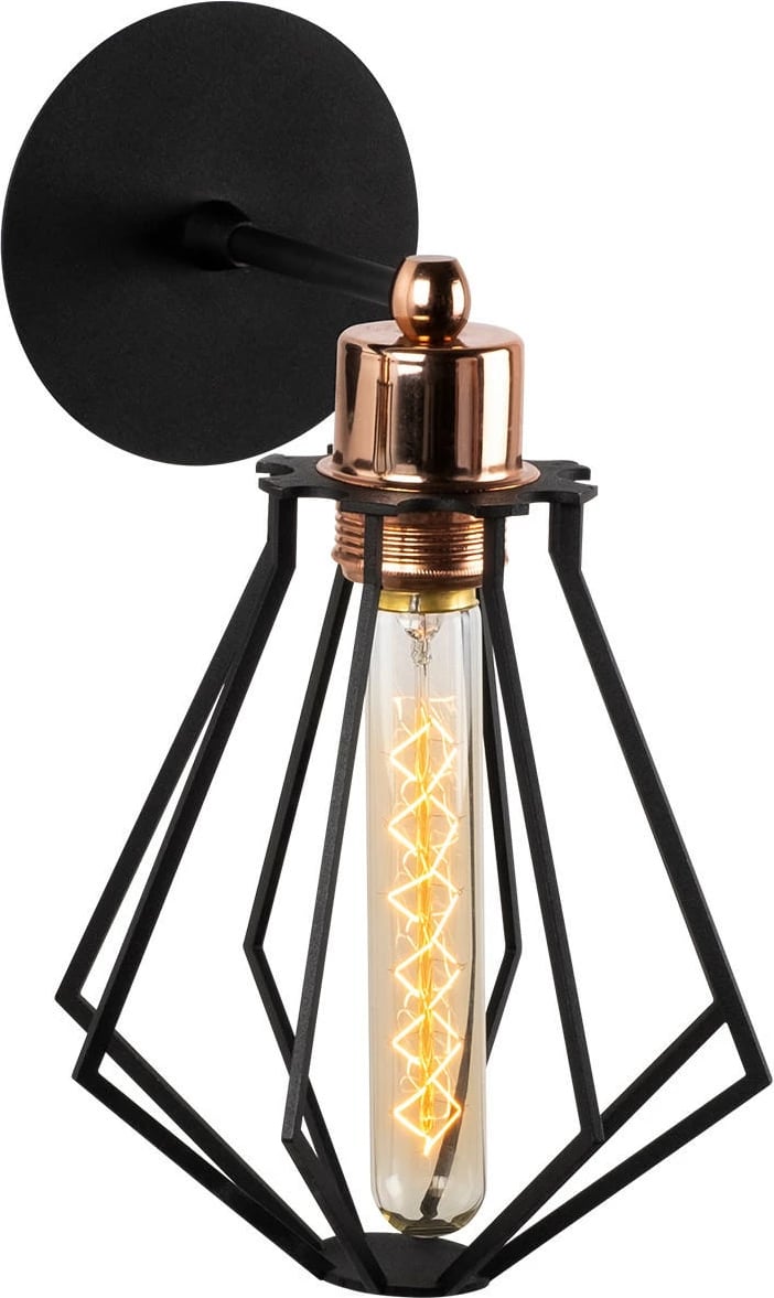 Llambë muri Opviq, Oylat - N-1042, metal, ngjyrë e zezë dhe bronzi, 18x30cm Llambë muri Opviq, Oylat - N-1042, metal, ngjyrë e zezë dhe bronzi, 18x30cm