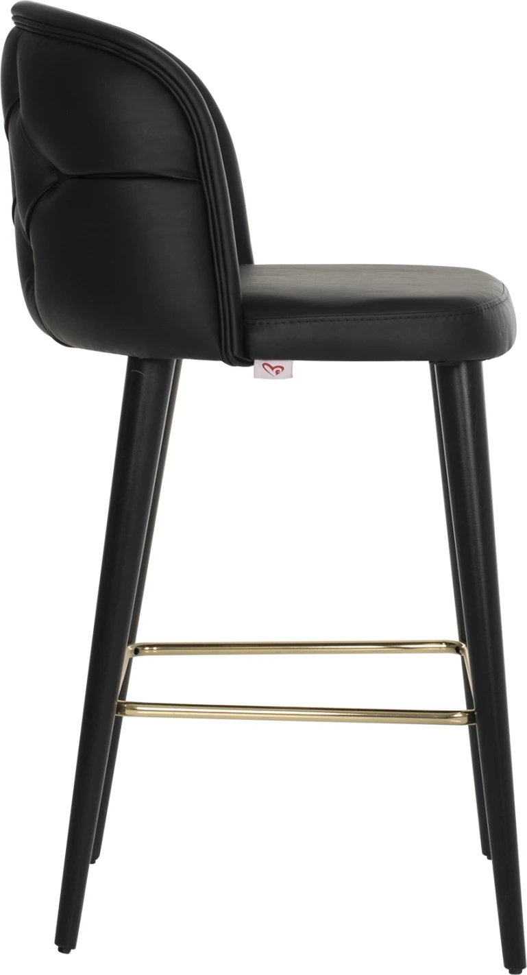 Karrige për bar profesionale MARCELLO FH9280.41 PU e zezë druri 50x58x100Hcm