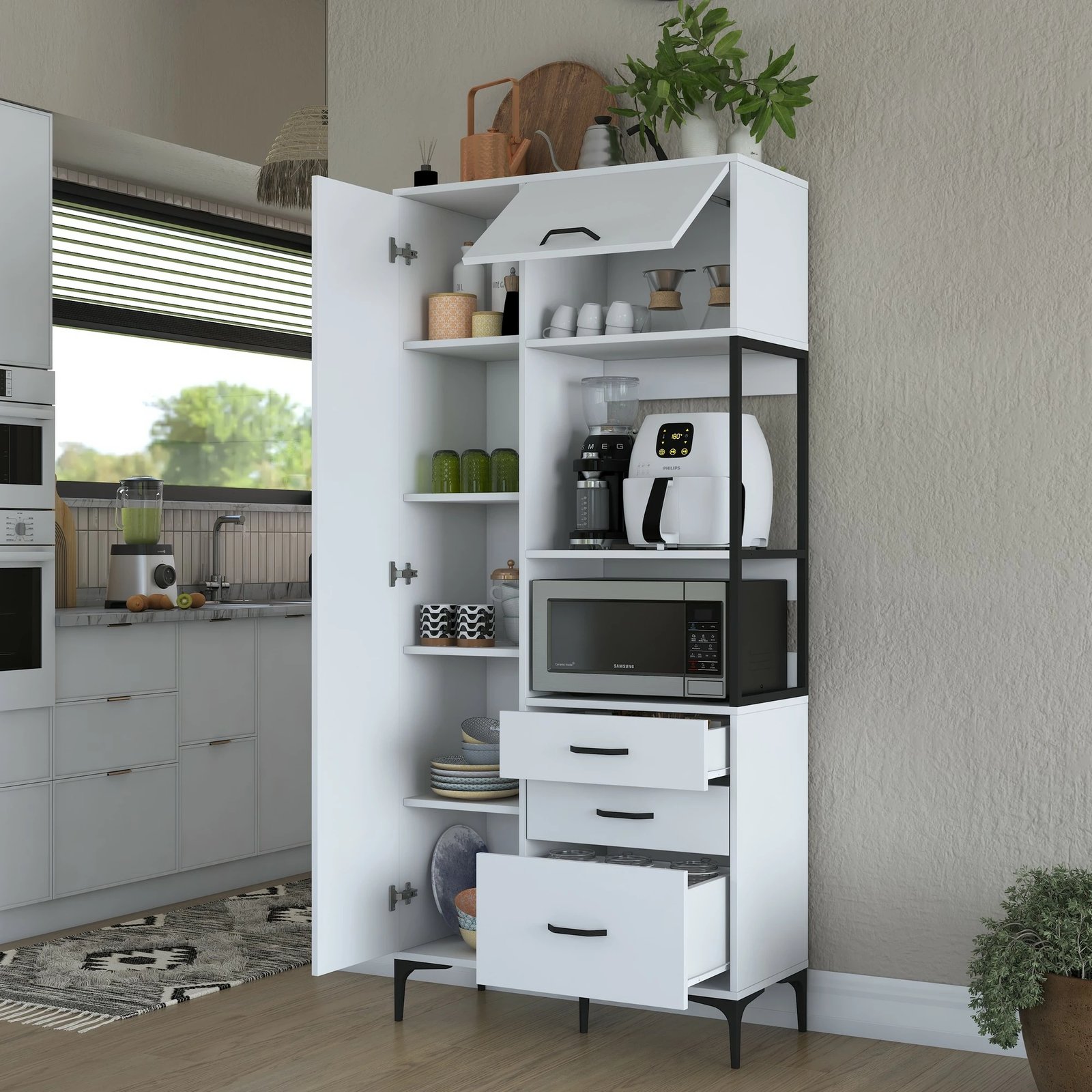 Dollap shumëpërdorimësh Hanah Home, JE112 - 2958, i bardhë