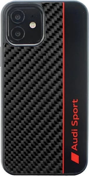 Mbështjellës Audi Carbon Fiber Stripe për iPhone 12/12 Pro 6.1", TPU, i zi