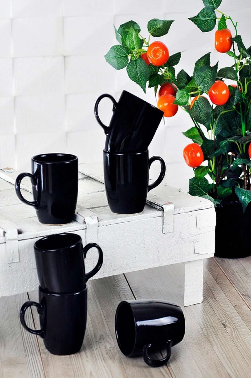 Set gotash qeramike të zeza, 6 copë, Hermia Concept, ST101206F650A0000000AET900