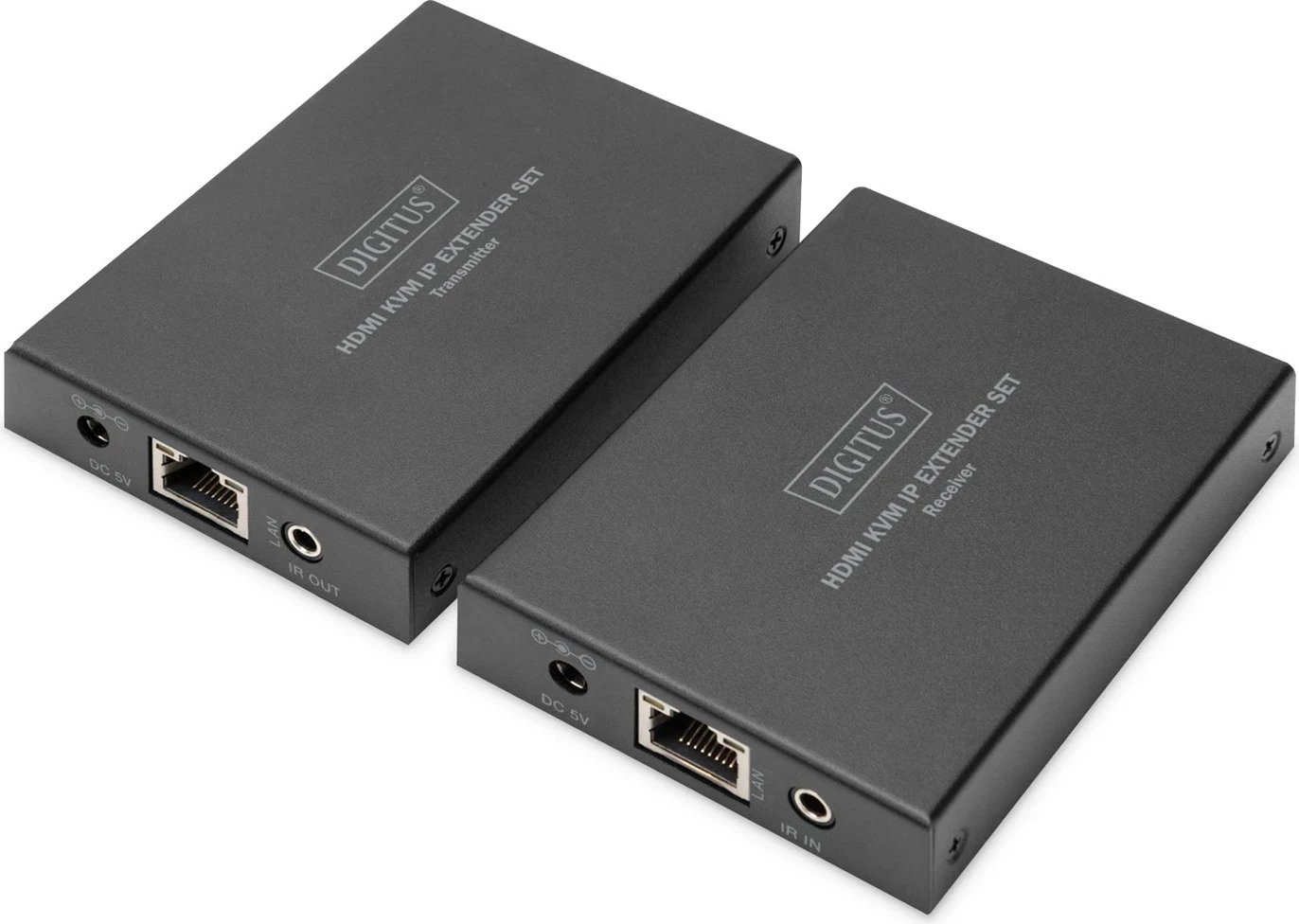Set HDMI KVM IP Extender Digitus, DS-55507, Metal