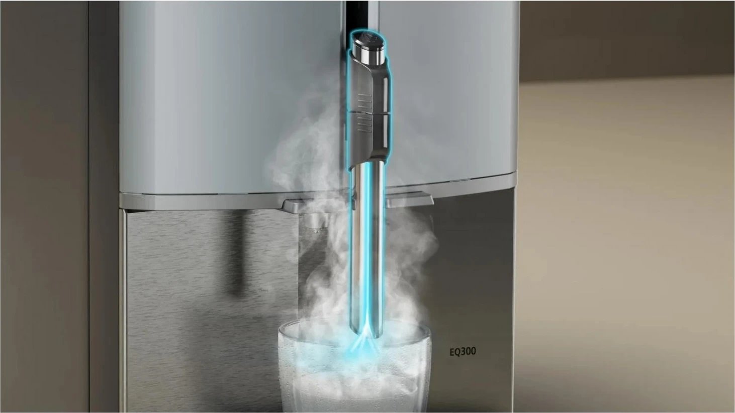 Makina e kafes Siemens EQ300 TF301E09, me regullim të gradës së bluarjes së kafes, e zezë