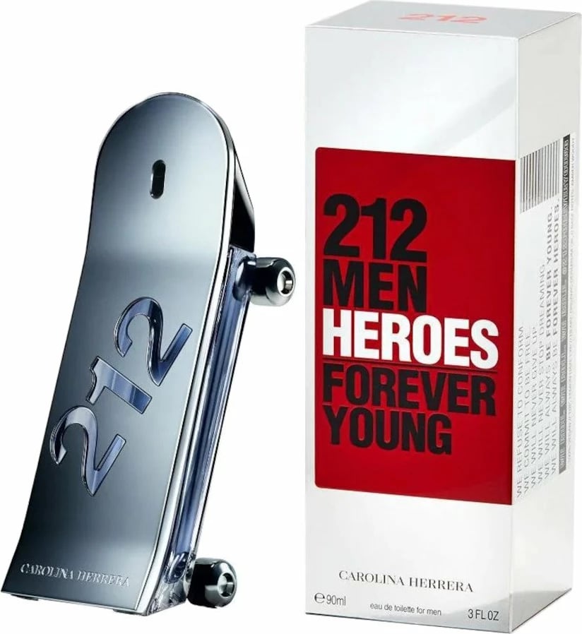Eau de Toilette për meshkuj Carolina Herrera 212 Heroes Forever Young, 90ml
