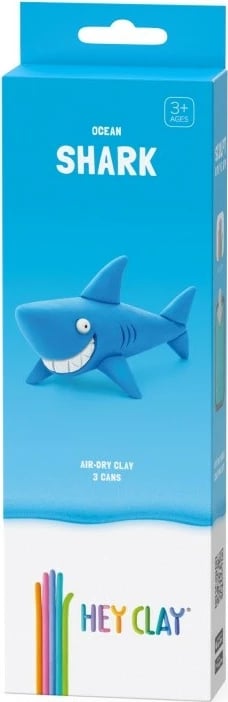 Set plastelinë modeluese Tm Toys Hey Clay Ocean Shark, 3 kanaçe, për fëmijë