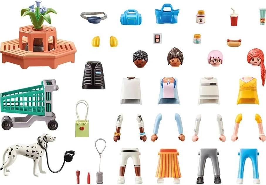 Set figurina Playmobil My Figures Shopping My Life 71541, plastikë, me aksesorë