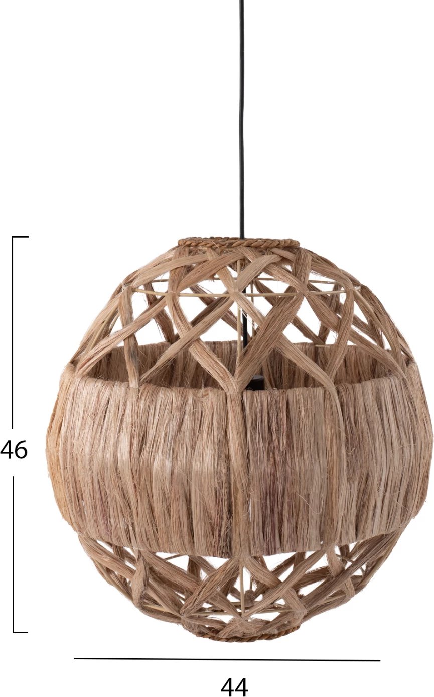Llambë varëse tavani sferike me fibra abaka natyrale 44x44x46-80Hcm.FH7779 Llambë varëse tavani sferike me fibra abaka natyrale 44x44x46-80Hcm.FH7779