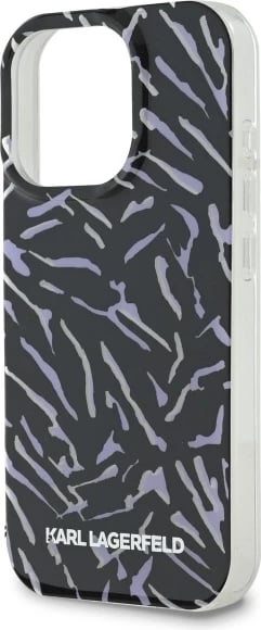 Mbështjellës Karl Lagerfeld Zebra With Cord për iPhone 16 Pro, Vjollcë