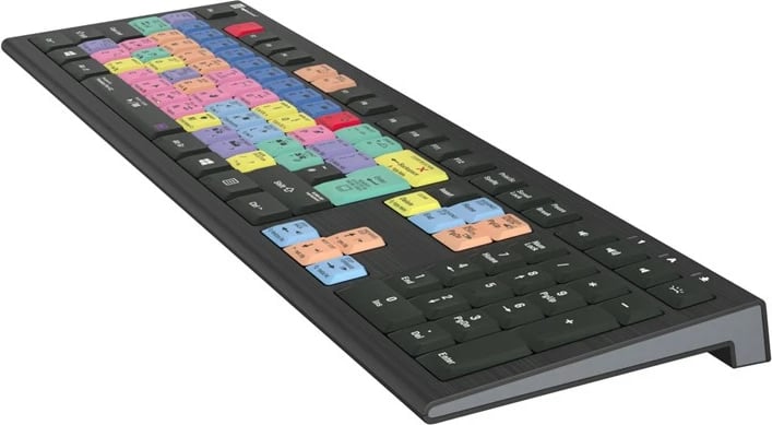 Tastierë LogicKeyboard Astra 2 UK për Adobe Premiere Pro CC, PC, me taste të ngjyrosura
