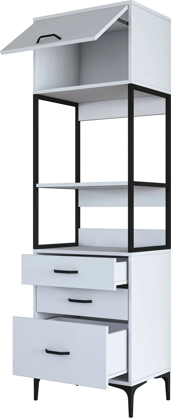 Dollap multifunksional Hanah Home, JE135 - 3101, i bardhë