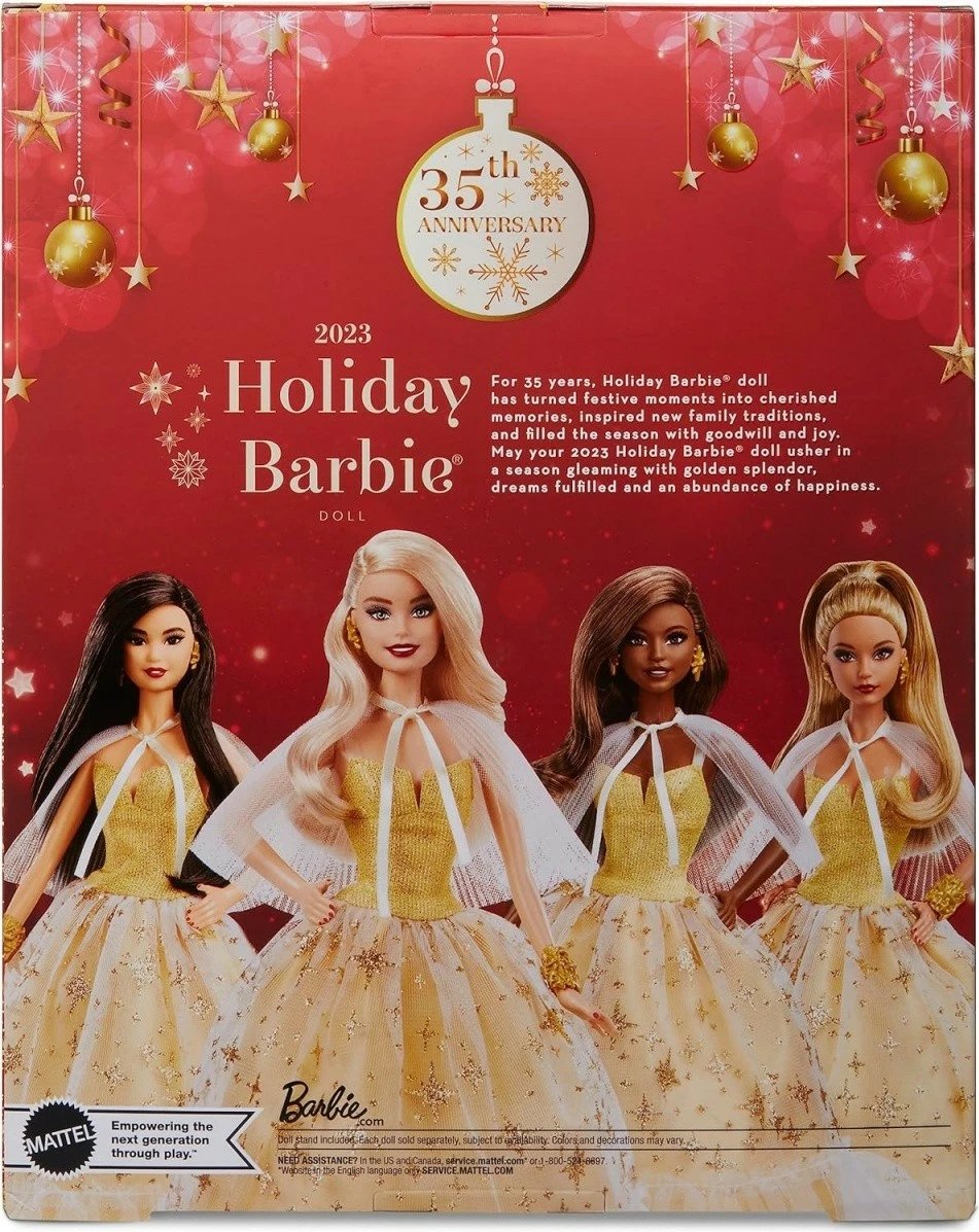 Kukull Barbie Signature Holiday Edition 2023, Mattel, HJX04, flokë të verdha