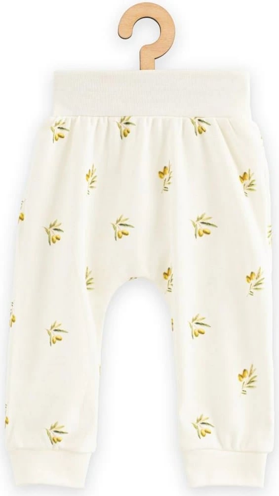 Trenerka bebe, NEW BABY, Olives, 100% pambuk organik, madhësi 62 (3-6m), bezhë