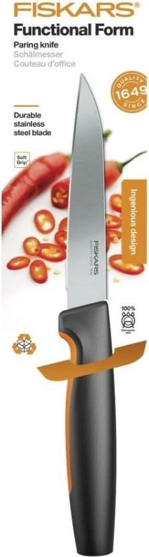 Thikë qëruese Fiskars Functional Form 1057542, 11 cm, e zezë/portokalli Thikë qëruese Fiskars Functional Form 1057542, 11 cm, e zezë/portokalli