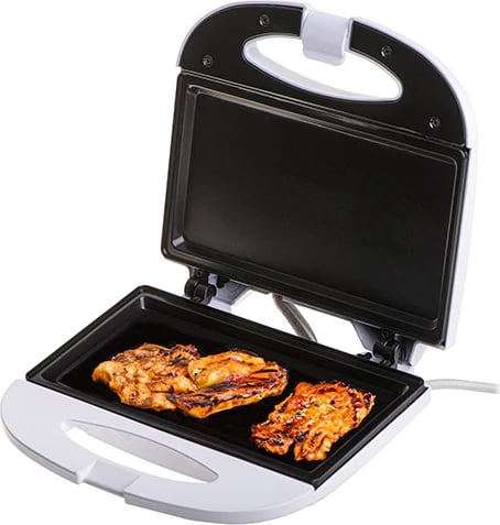 Grill elektrik Adler AD 3072, pllakë 20x11 cm, 700W (1200W max), kabllo 70 cm, i bardhë