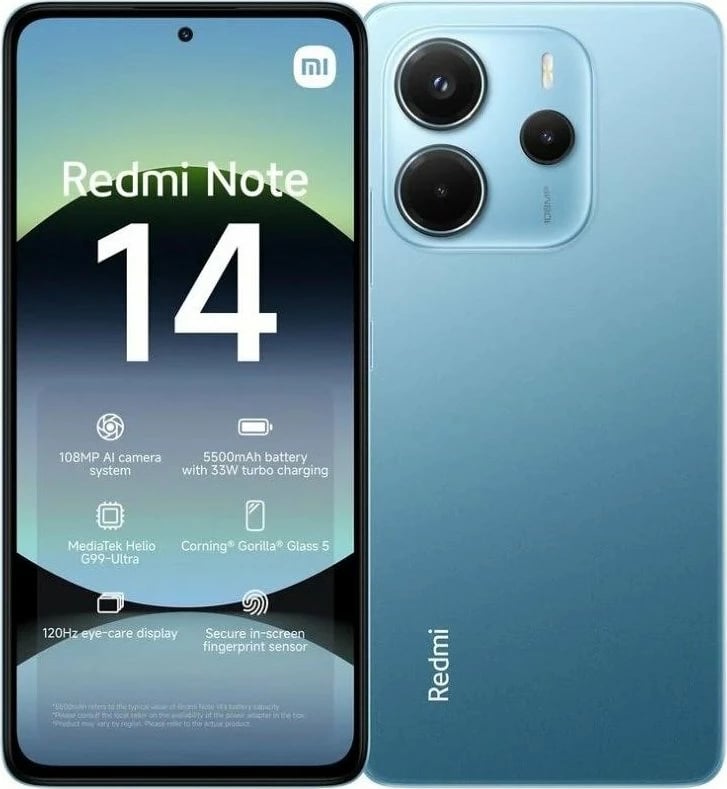 Celular Xiaomi Redmi Note 14, 6.67",6+128GB, i kaltër