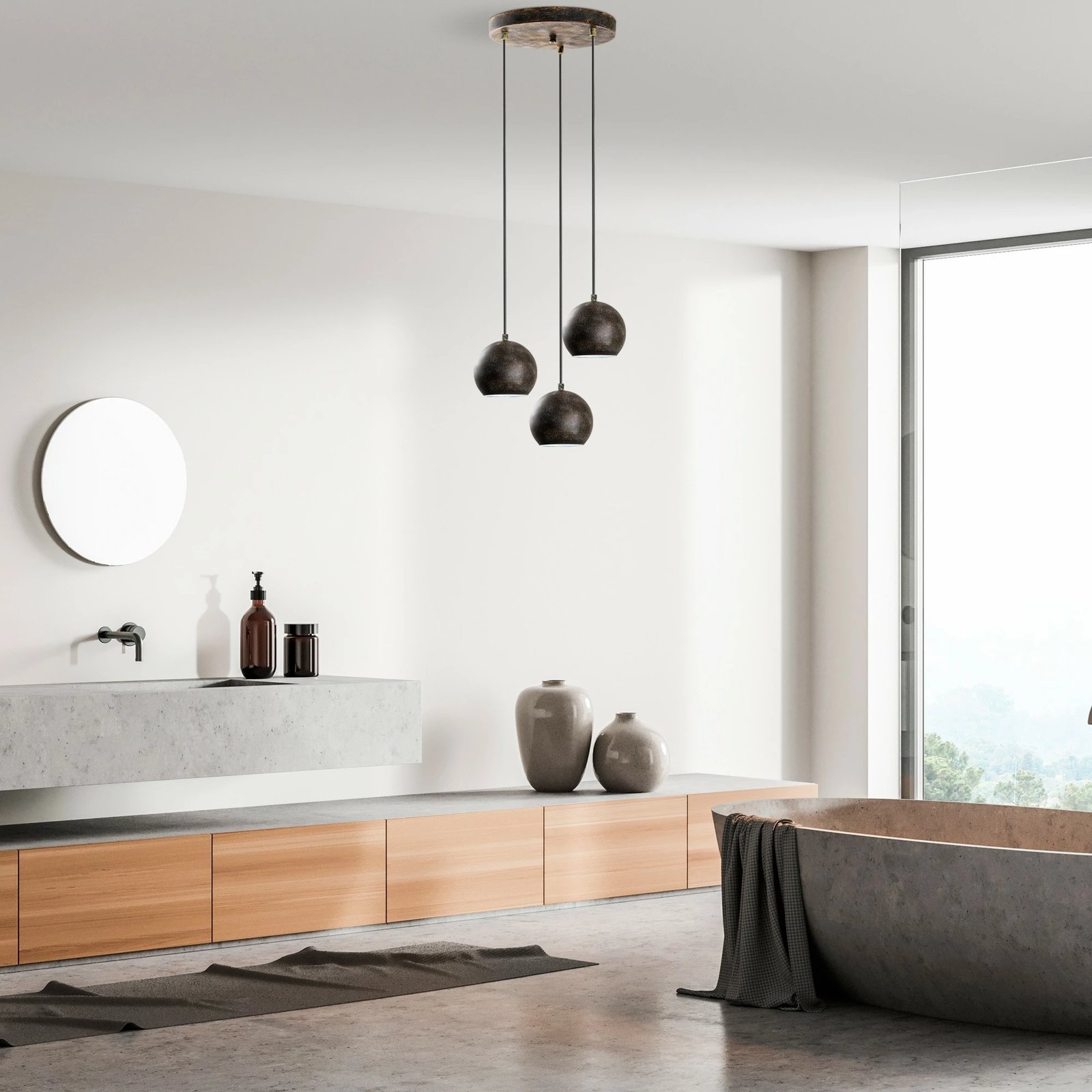 Llambë tavani Opviq, metalike, ngjyrë antike, TOP-15-241-1-RETRO