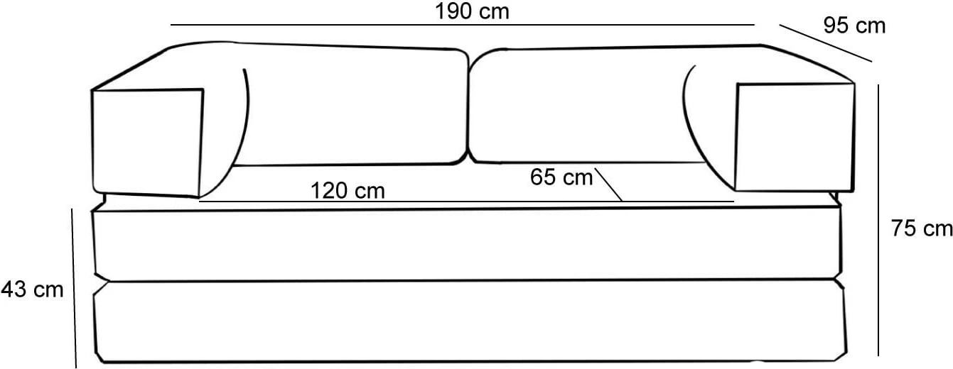 Divan treshe Atelier del Sofa, Comfort, ngjyrë e gjelbër