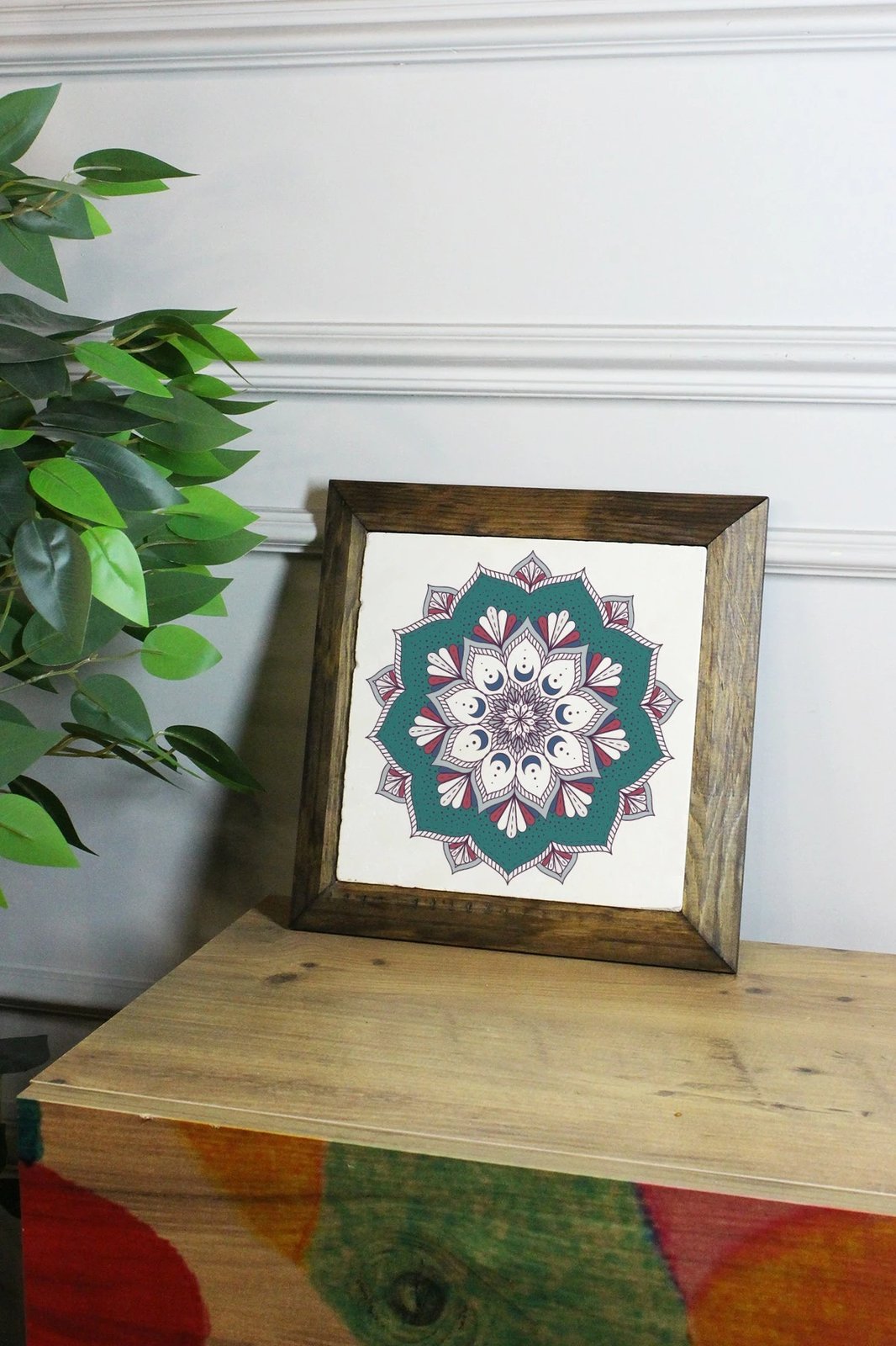 Pikturë dekorative me kornizë, Wallity, Ersytastablo32 - 26, shumëngjyrëshe, 26x26cm