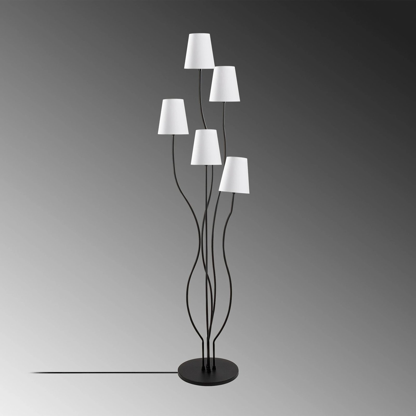 Llambë dyshemeje Opviq, Bonibon, e zezë dhe e bardhë, 44x44x160cm