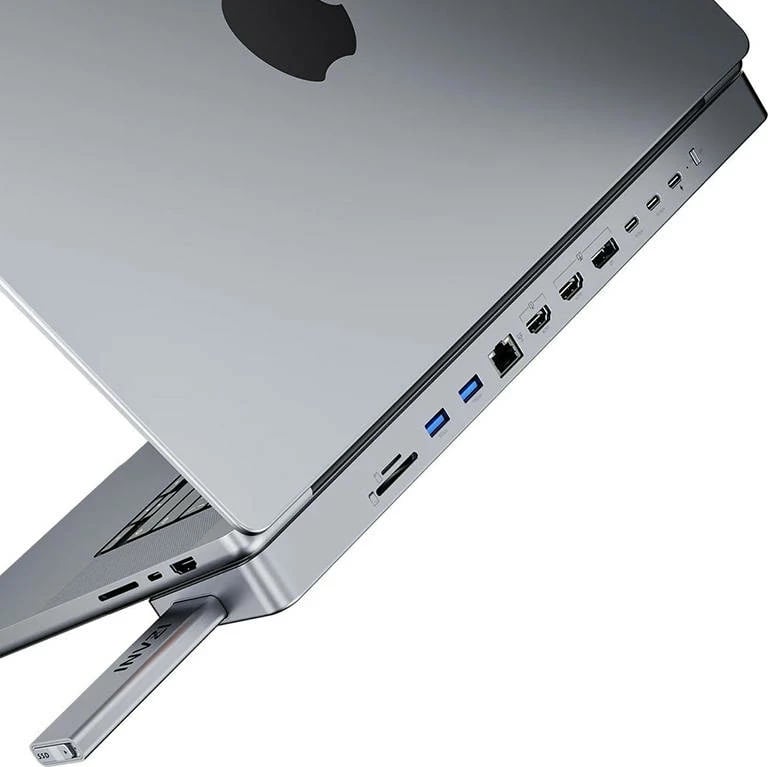 Kasë INVZI MagHub 12in2 me SSD tray për MacBook Pro 13"/14", Gri
