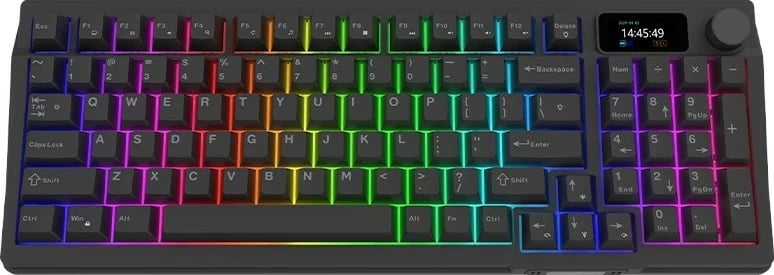 Tastierë mekanike Aqirys Atria, 96%, 95 taste, RGB, me kabllo, e zezë