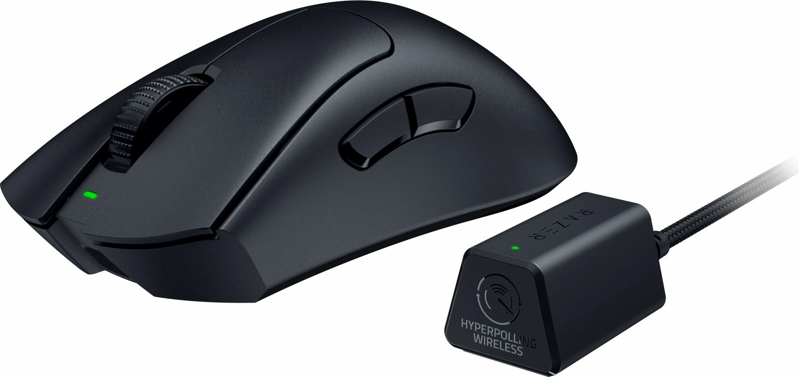 Maus Razer DeathAdder V3 Pro me HyperPolling Wireless Dongle, i zi