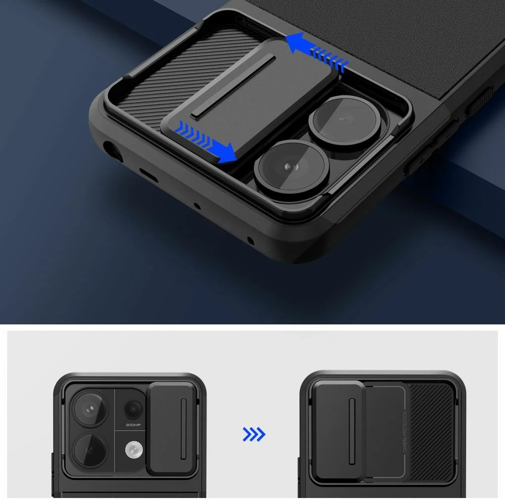 Mbështjellës Tech-Protect Velar Cam+ për Xiaomi Redmi Note 13 Pro 5G / Poco X6 5G, i zi