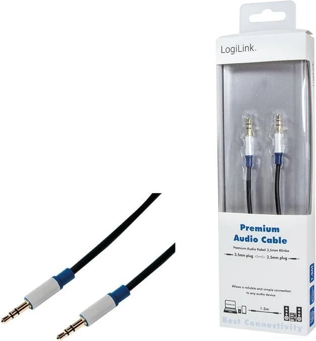 Kabllo LogiLink, miniJack, 1.5m, i zi