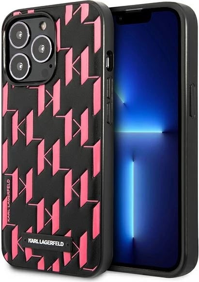 Mbështjellës Karl Lagerfeld Monogram Plaque për iPhone 13 Pro Max 6.7", Rozë