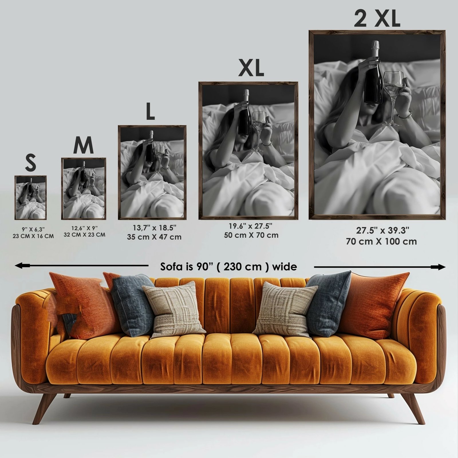 Pikturë dekorative me kornizë MDF, shumëngjyrëshe, Wallity, GE154-L