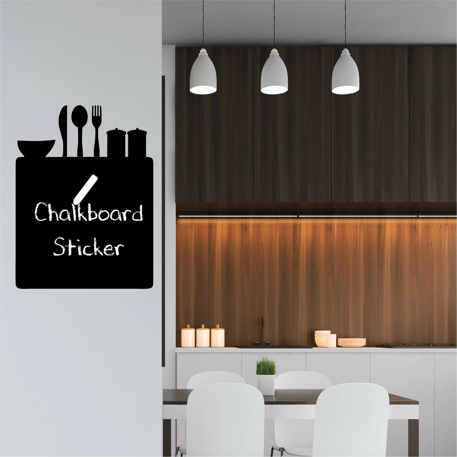 Sticker dekorativ për mur, ngjyrë e zezë, Wallity, MY-00104