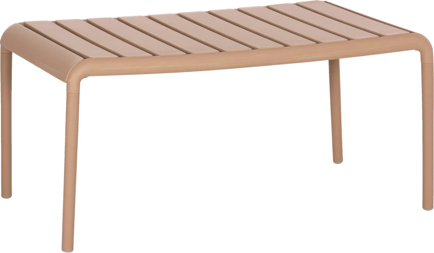 Tavolinë kafeje për jashtë, KORVER FH6334.04, polipropilen, ngjyrë kapuçino, 100x60x46cm