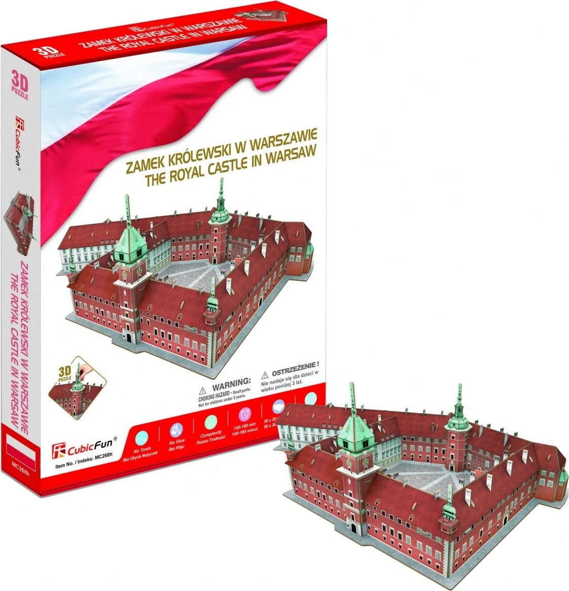 Puzzle 3D Cubic Fun Royal Castle in Warsaw, 105 pjesë