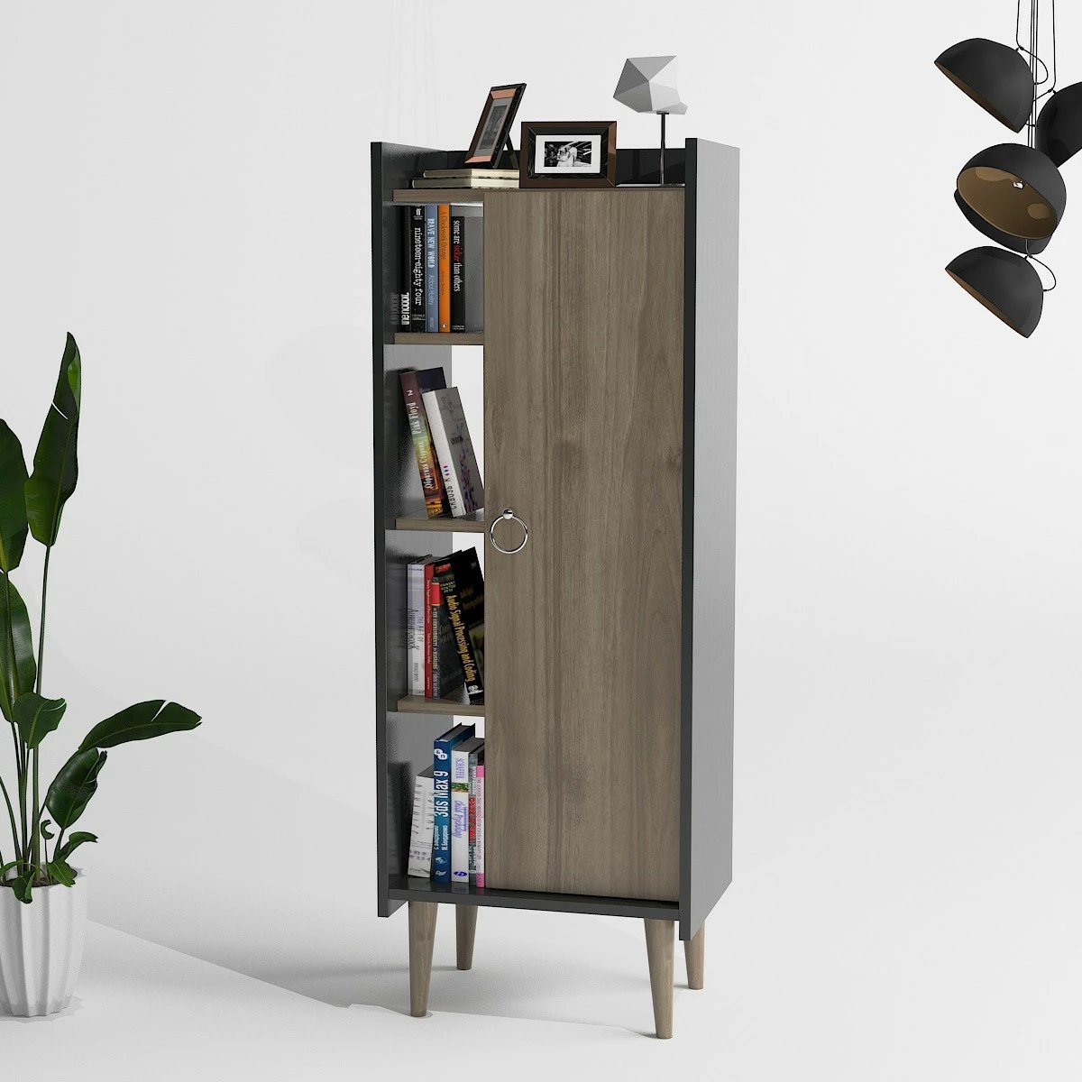 Dollap multifunksional Hanah Home, Lagomood Ruby, ngjyrë arre dhe antracit