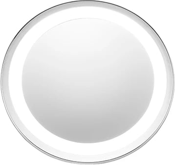 Pasqyrë LED banjoje, Adler AD 2168, zmadhim 5x, diametër 20 cm, 24 LED, rrotullim 360°, IPX4, montim me vakum, me bateri 3xAAA