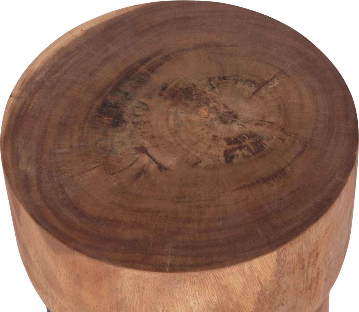 Tavolinë anësore ose stol cilindrik, dru suar natyral, FEBRY FH9908, 39.5x45.5cm