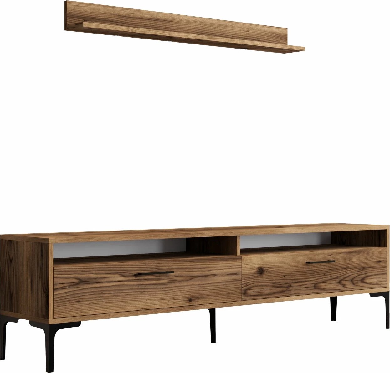 Komodë TV Hanah Home, Istanbul, ngjyrë arre