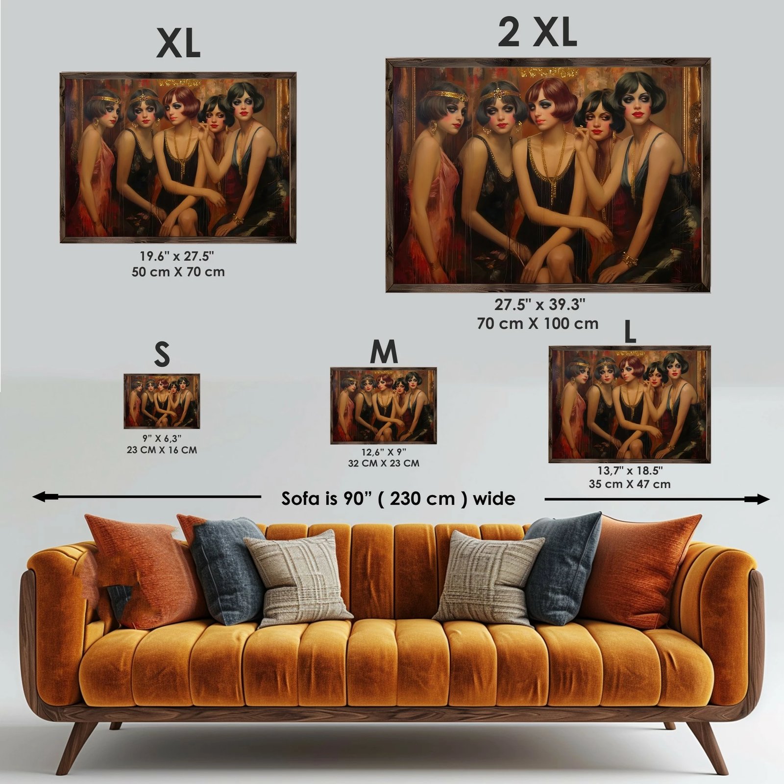 Pikturë dekorative me kornizë MDF, shumëngjyrëshe, Wallity, GE149-L