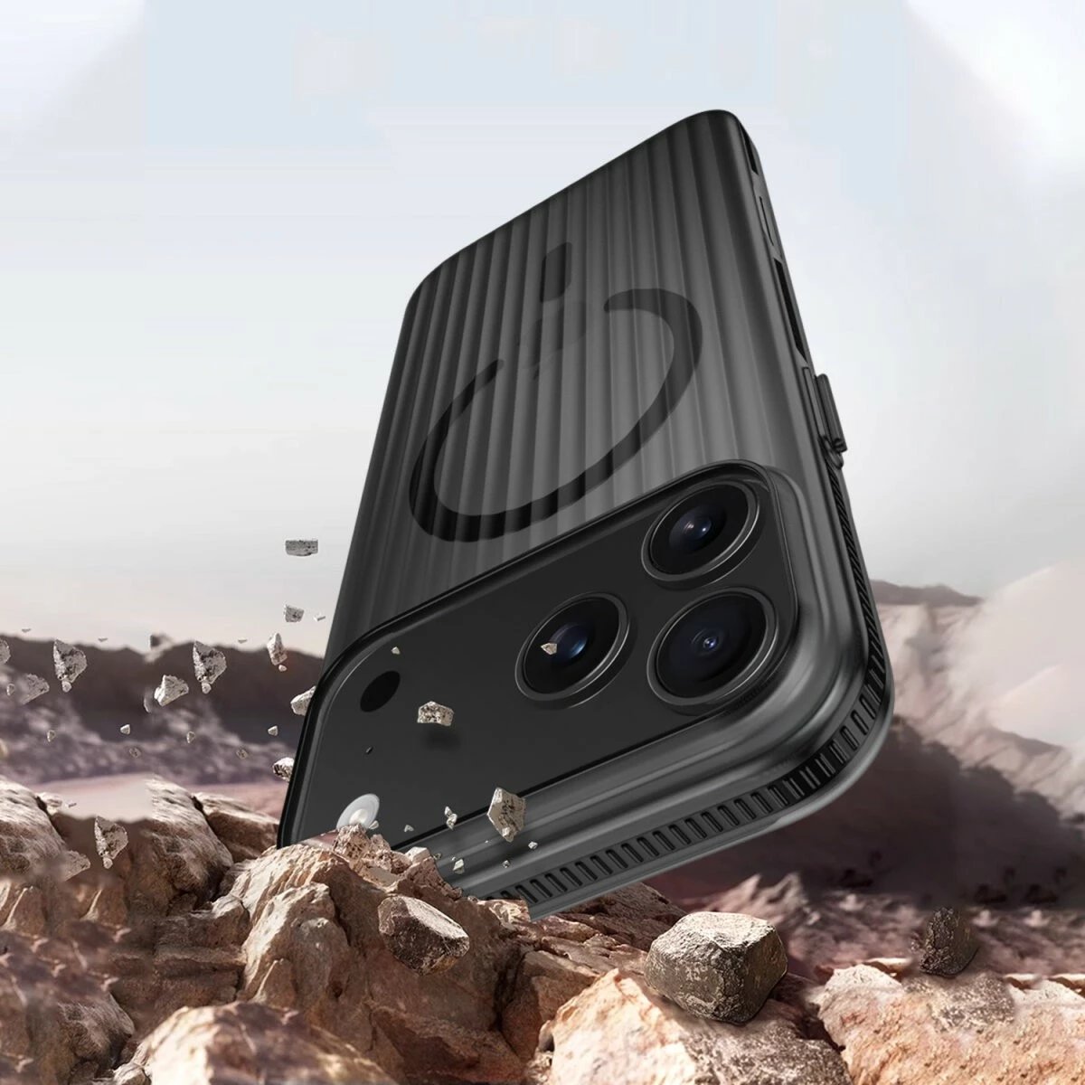 Mbështjellës 4smarts Aero për iPhone 17 Pro Max, MagSafe, i zi