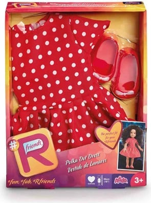 #Rfriends Polka Dot Dress - Red