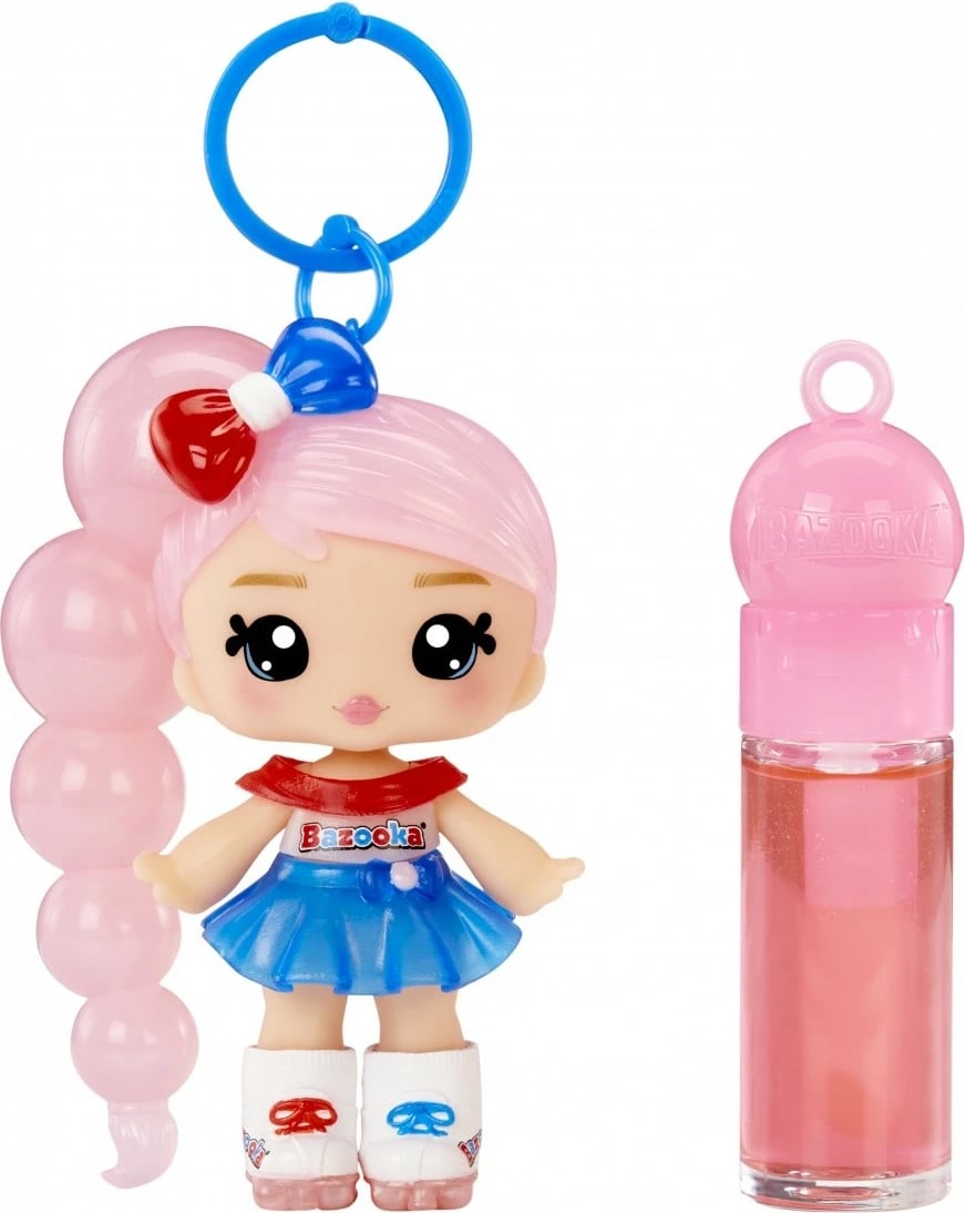 Kukull Yummiland Jojo Bubblegum me lip gloss dhe breloc, për vajza