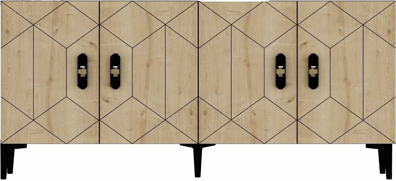 Konsol Skye Decor, Cross KB150, e bardhë, lisi safir