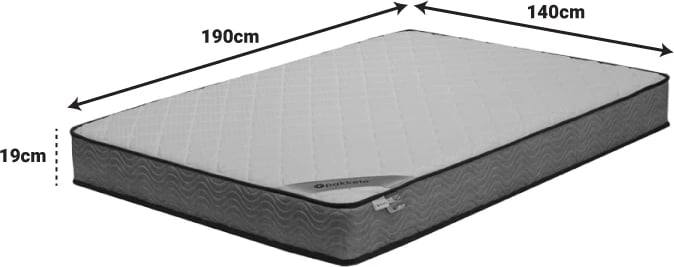 Dyshek Frezio me susta xhepi, paketim rrotullues, të dy anët, 18-19cm, 140x190cm
